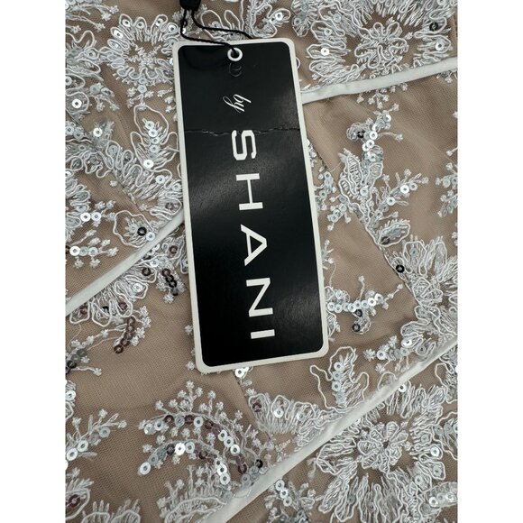 NWT Shani V neck Embroidery Short Sleeve Lace Sequin Cocktail Dress Size 8 - Picture 12 of 15